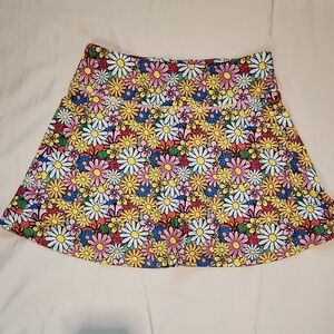 Fulbelle | Floral A-Line Skort  Cel Phone Pocket Sz M